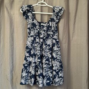 Navy Floral Abercrombie Mini Dress